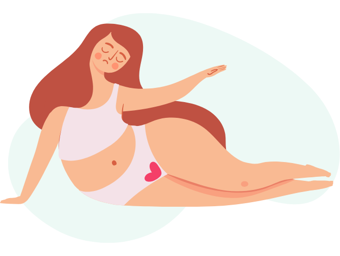 Providing essential sanitary products with dignity Illustration of a pair of purple underwear to represent period care