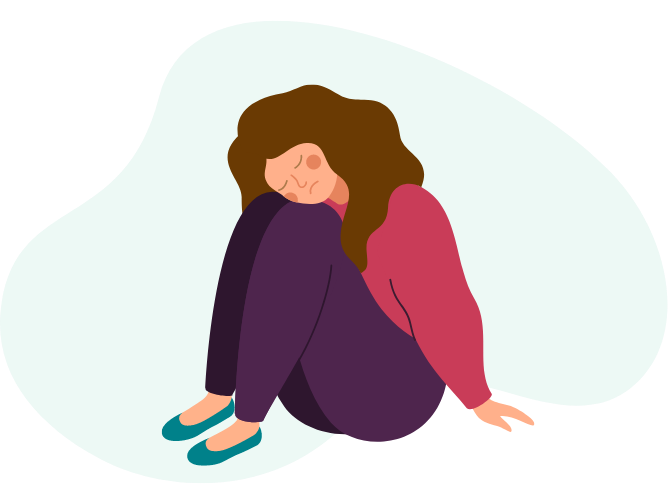 Girl Pack Helps Access To Support Illustration of a woman